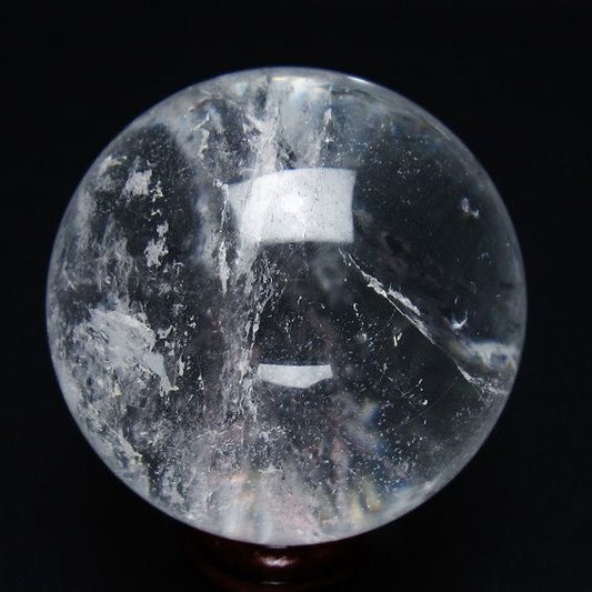 水晶 丸玉 56mm スフィア 置物 水晶玉 一点物 151-9022