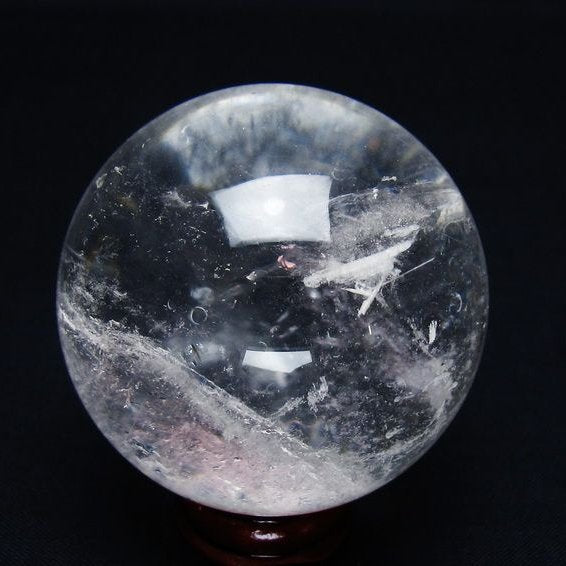水晶 丸玉 53mm スフィア 置物 水晶玉 一点物 151-9027