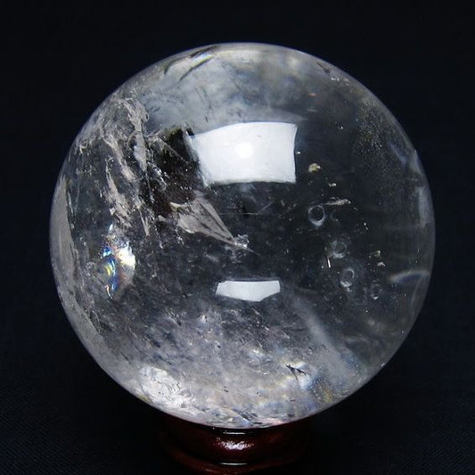 水晶 丸玉 53mm スフィア 置物 水晶玉 一点物 151-9031