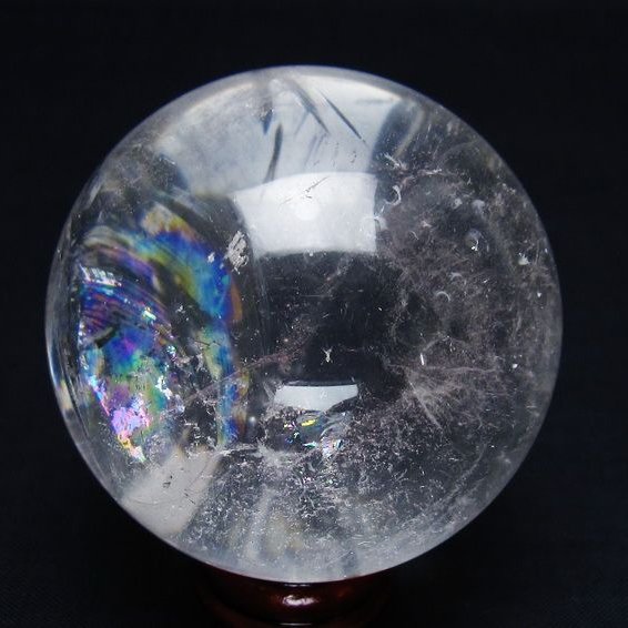 水晶 丸玉 56mm スフィア 置物 水晶玉 一点物 151-9038