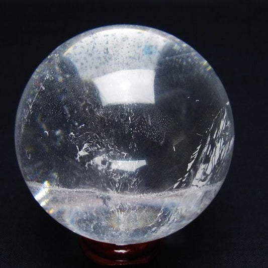 水晶 丸玉 57mm スフィア 置物 水晶玉 一点物 151-9044