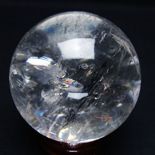 水晶 丸玉 61mm スフィア 置物 水晶玉 一点物 151-9057