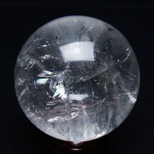 水晶 丸玉 61mm スフィア 置物 水晶玉 一点物 151-9058