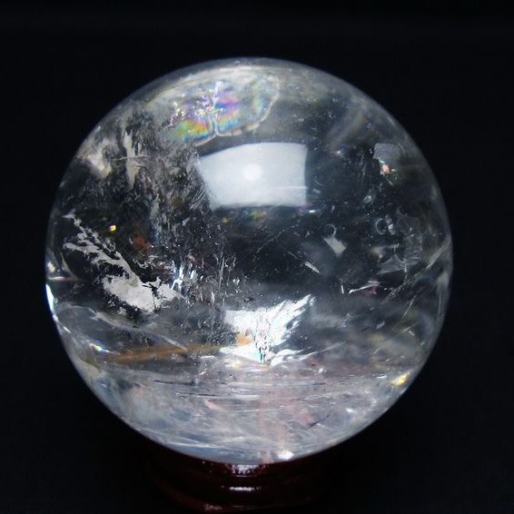 水晶 丸玉 62mm スフィア 置物 水晶玉 一点物 151-9063