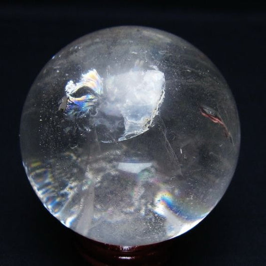 水晶 丸玉 64mm スフィア 置物 水晶玉 一点物 151-9065