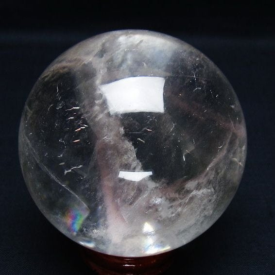 水晶 丸玉 70mm スフィア 置物 水晶玉 一点物 151-9069