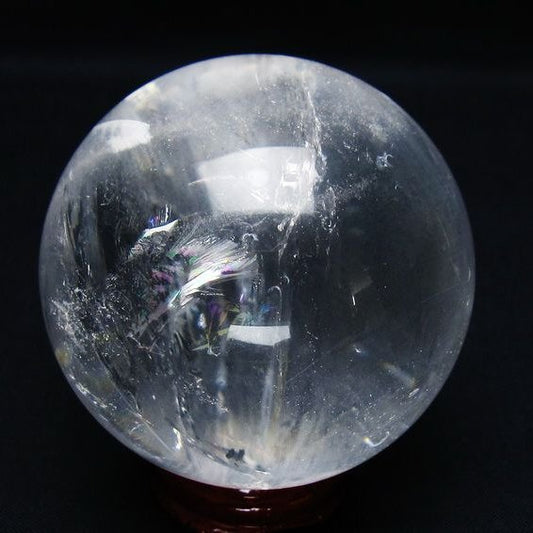 水晶 丸玉 66mm スフィア 置物 水晶玉 一点物 151-9076