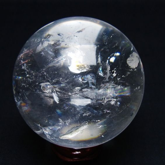 水晶 丸玉 56mm スフィア 置物 水晶玉 一点物 151-9082