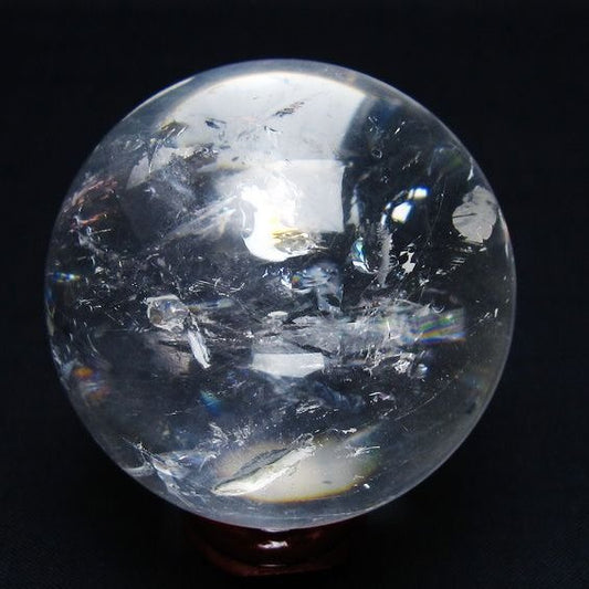 水晶 丸玉 56mm スフィア 置物 水晶玉 一点物 151-9082