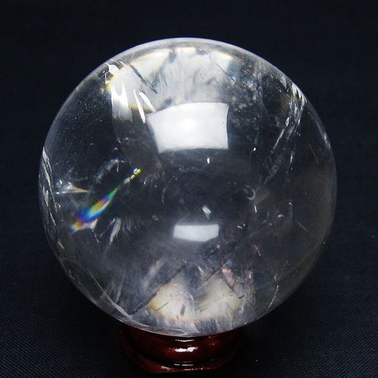 水晶 丸玉 52mm スフィア 置物 水晶玉 一点物 151-9089