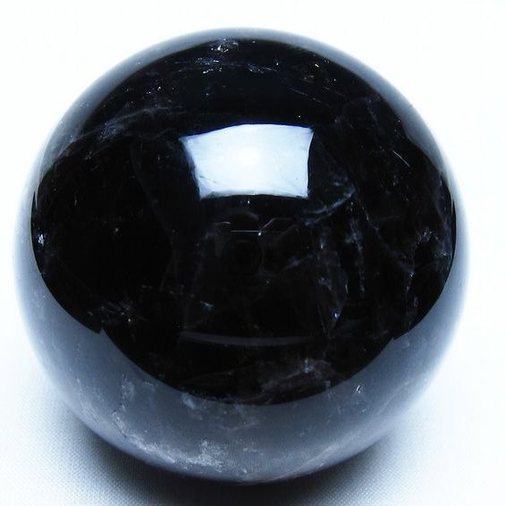 モリオン 黒水晶 丸玉 64mm スフィア 一点物 151-9221
