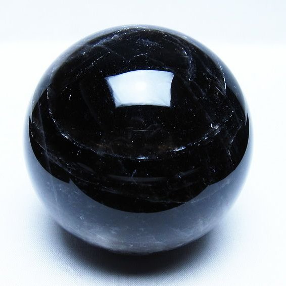 モリオン 黒水晶 丸玉 77mm スフィア 一点物 151-9237