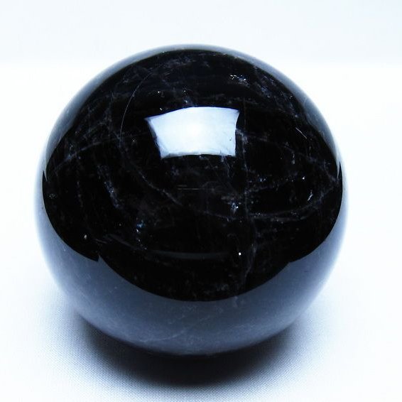 モリオン 黒水晶 丸玉 77mm スフィア 一点物 151-9238