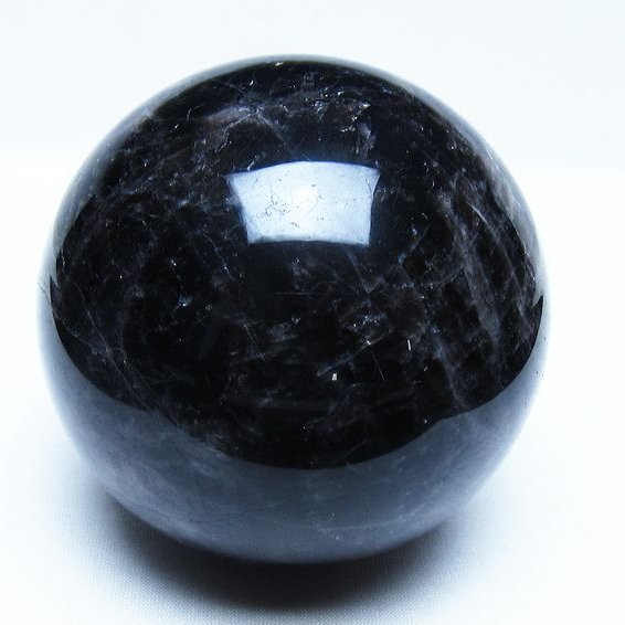 1.1Kg モリオン 黒水晶 丸玉 92mm スフィア 一点物 151-9294