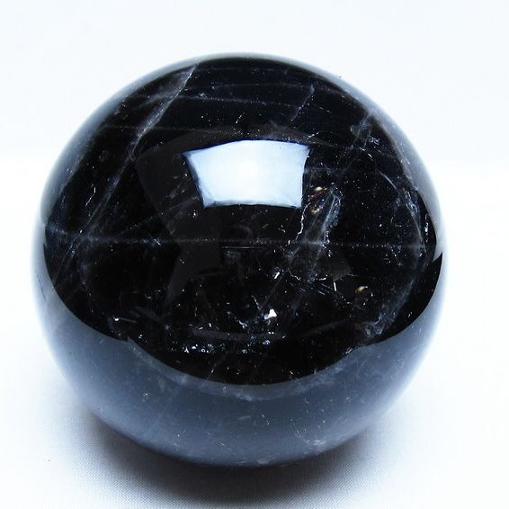 1.3Kg モリオン 黒水晶 丸玉 95mm スフィア 一点物 151-9300