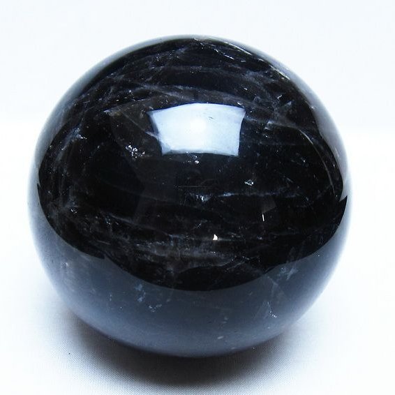 1.3Kg モリオン 黒水晶 丸玉 95mm スフィア 一点物 151-9304