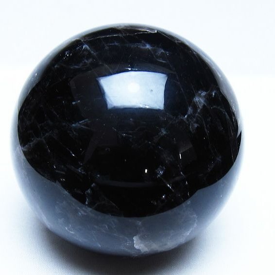 1.3Kg モリオン 黒水晶 丸玉 95mm スフィア 一点物 151-9342