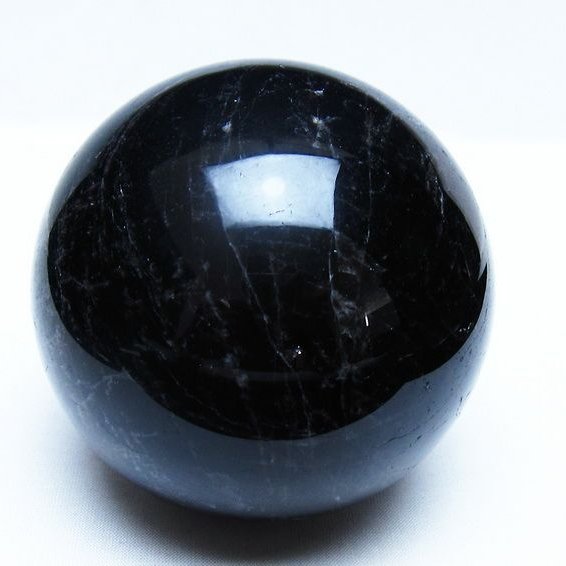 1.1Kg モリオン 黒水晶 丸玉 90mm スフィア 一点物 151-9355