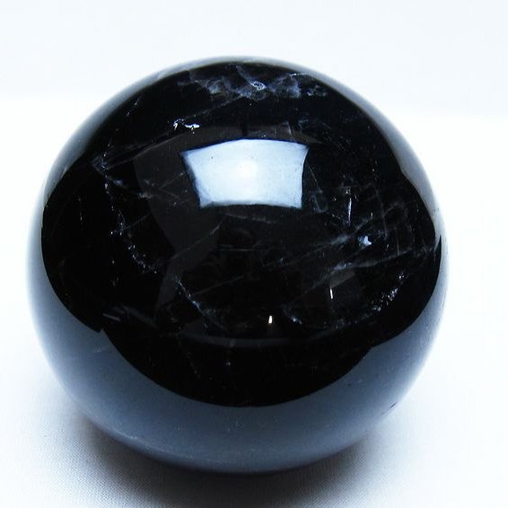 モリオン 黒水晶 丸玉 85mm スフィア 一点物 151-9359