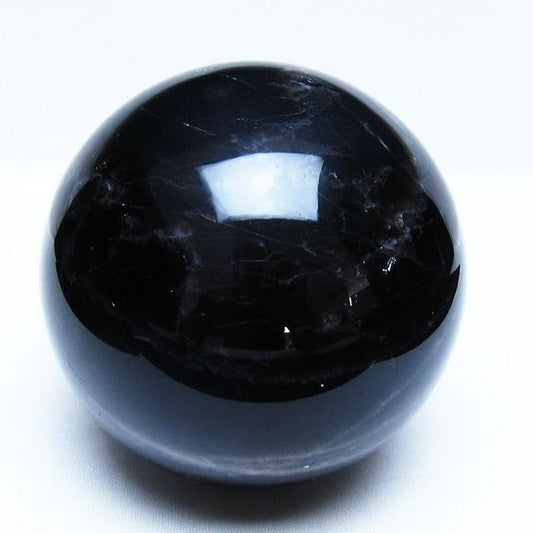 1.4Kg モリオン 黒水晶 丸玉 98mm スフィア 一点物 151-9382