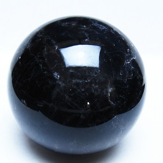 1.4Kg モリオン 黒水晶 丸玉 100mm スフィア 一点物 151-9383