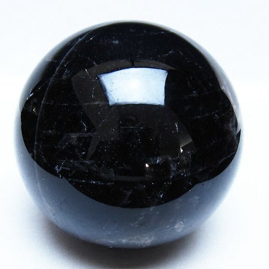 1.5Kg モリオン 黒水晶 丸玉 105mm スフィア 一点物 151-9386