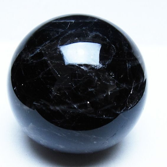 1.3Kg モリオン 黒水晶 丸玉 97mm スフィア 一点物 151-9392