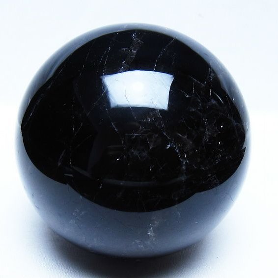 1.8Kg モリオン 黒水晶 丸玉 113mm スフィア 一点物 151-9424