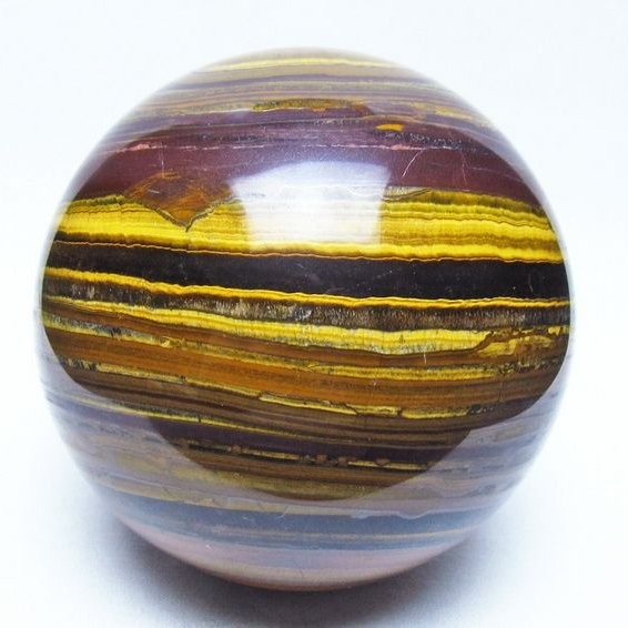 2Kg アイアンタイガーアイ 丸玉 115mm スフィア 置物 一点物 151-9937