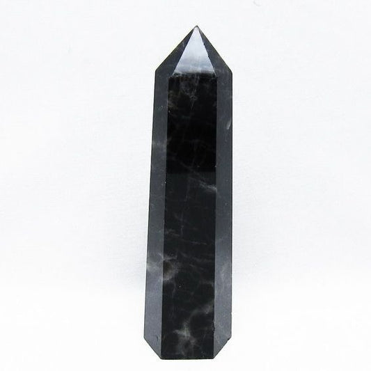 モリオン 黒水晶 六角柱 ポイント 置物 一点物 152-3676