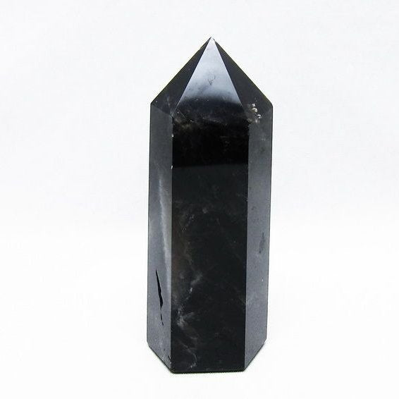 モリオン 黒水晶 六角柱 ポイント 置物 一点物 152-3691