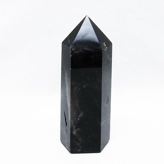 モリオン 黒水晶 六角柱 ポイント 置物 一点物 152-3691