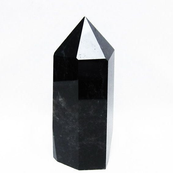 モリオン 黒水晶 六角柱 ポイント 置物 一点物 152-3705