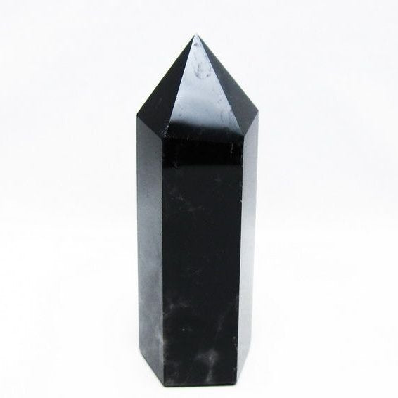 モリオン 黒水晶 六角柱 ポイント 置物 一点物 152-3739