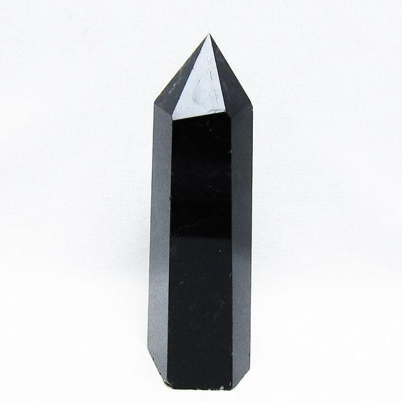モリオン 黒水晶 六角柱 ポイント 置物 一点物 152-3744