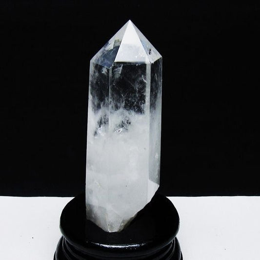 水晶 六角柱 水晶 ポイント 台座付属 一点物 152-3755