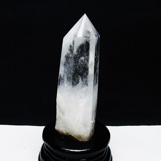 水晶 六角柱 水晶 ポイント 台座付属 一点物 152-3756