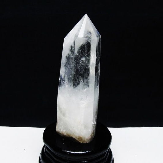 水晶 六角柱 水晶 ポイント 台座付属 一点物 152-3756