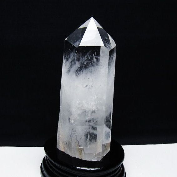 水晶 六角柱 水晶 ポイント 台座付属 一点物 152-3760