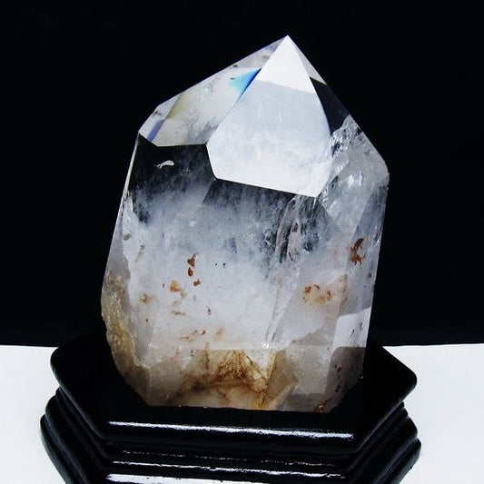1.3Kg 水晶 六角柱 水晶 ポイント 台座付属 一点物 152-3762