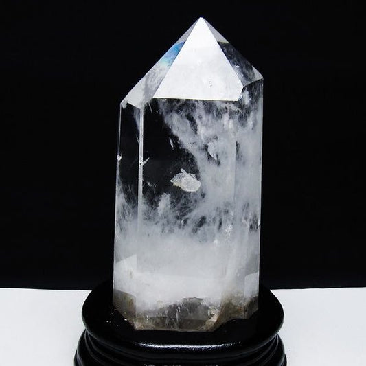 水晶 六角柱 水晶 ポイント 台座付属 一点物 152-3763