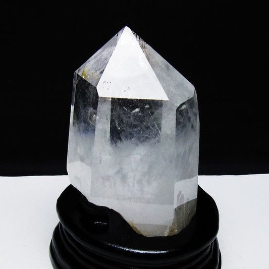 水晶 六角柱 水晶 ポイント 台座付属 一点物 152-3766