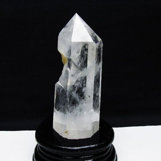 水晶 六角柱 水晶 ポイント 台座付属 一点物 152-3772