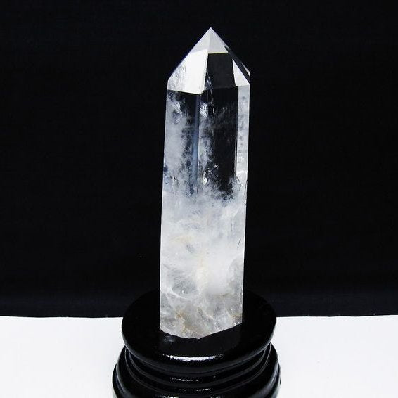 水晶 六角柱 水晶 ポイント 台座付属 一点物 152-3773