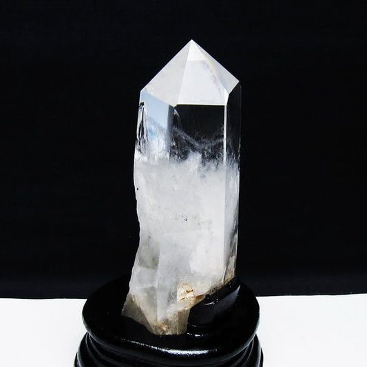 水晶 六角柱 水晶 ポイント 台座付属 一点物 152-3774