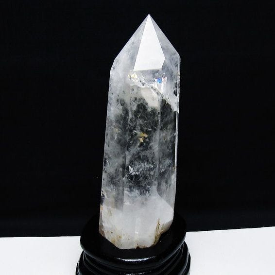 水晶 六角柱 水晶 ポイント 台座付属 一点物 152-3776