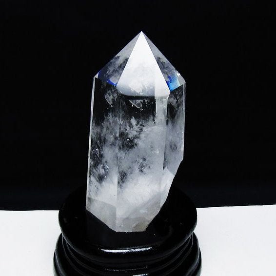 水晶 六角柱 水晶 ポイント 台座付属 一点物 152-3777