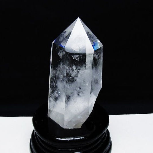 水晶 六角柱 水晶 ポイント 台座付属 一点物 152-3777