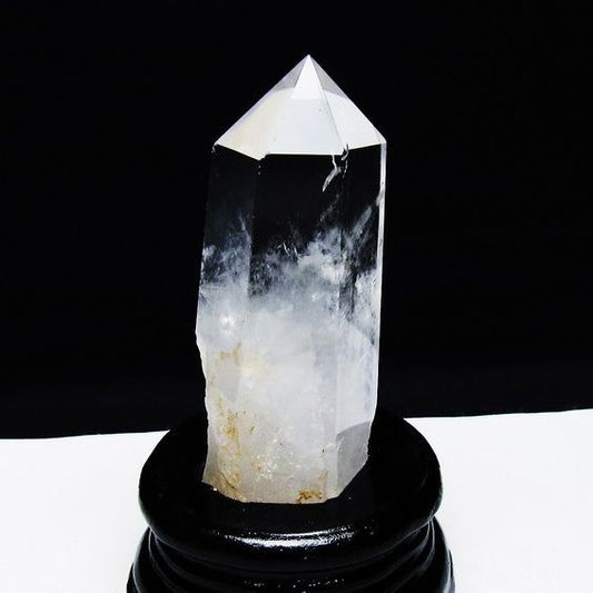 水晶 六角柱 水晶 ポイント 台座付属 一点物 152-3778