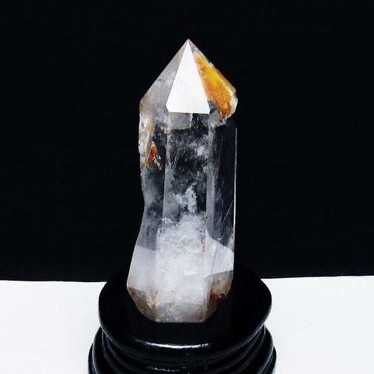 水晶 六角柱 水晶 ポイント 台座付属 一点物 152-3783